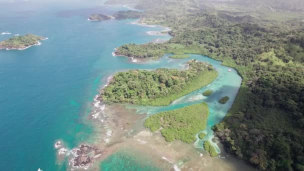Video Vista Aérea Exótico Paraíso Tropical Con Agua Turquesa Venas — Vídeos de Stock