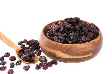 Healthy Food - Nuts Dehydrated Grapes; Photo White Background