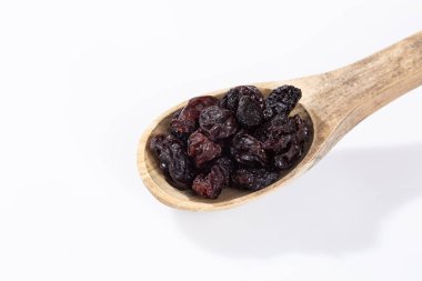 Healthy Food - Nuts Dehydrated Grapes; Photo White Background