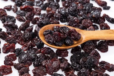Healthy Food - Nuts Dehydrated Grapes; Photo White Background
