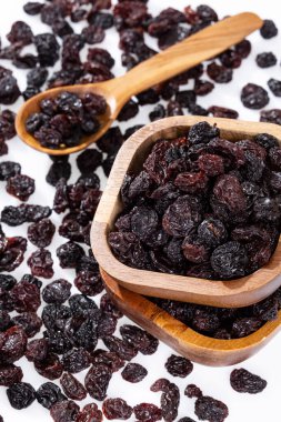 Healthy Food - Nuts Dehydrated Grapes; Photo White Background