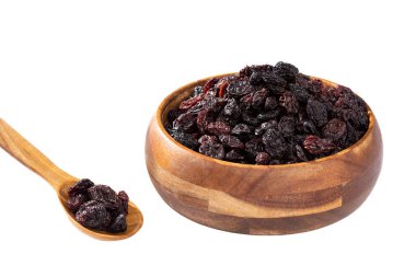 Healthy Food - Nuts Dehydrated Grapes; Photo White Background