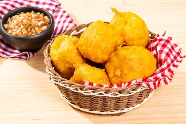 Stuffed Potato Typical Fry Several Latin American Countries — Stock Fotó