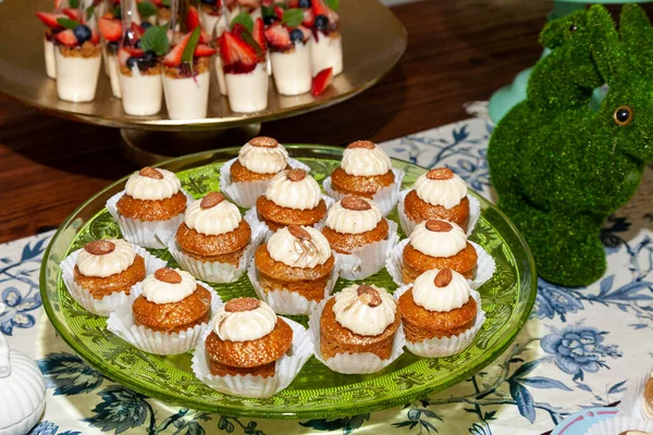 Social Event; Individual Presentation Of Sweets And Desserts For Party Guests