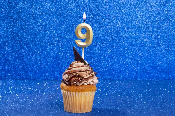 Cupcake Αριθμό Για Τον Εορτασμό Των Γενεθλίων Της Επετείου — Φωτογραφία Αρχείου