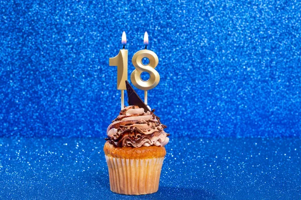 Cupcake Avec Nombre Pour Célébration Anniversaire Anniversaire — Photo