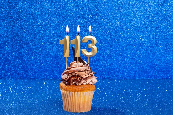 Cupcake Avec Nombre Pour Célébration Anniversaire Anniversaire Numéro 113 — Photo