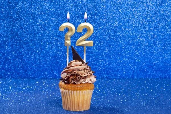 Cupcake Τον Αριθμό Για Τον Εορτασμό Των Γενεθλίων Της Επετείου — Φωτογραφία Αρχείου
