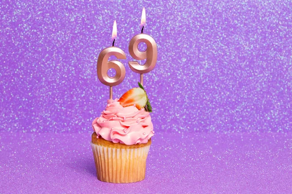 Cupcake Avec Nombre Pour Célébration Anniversaire Anniversaire Numéro — Photo