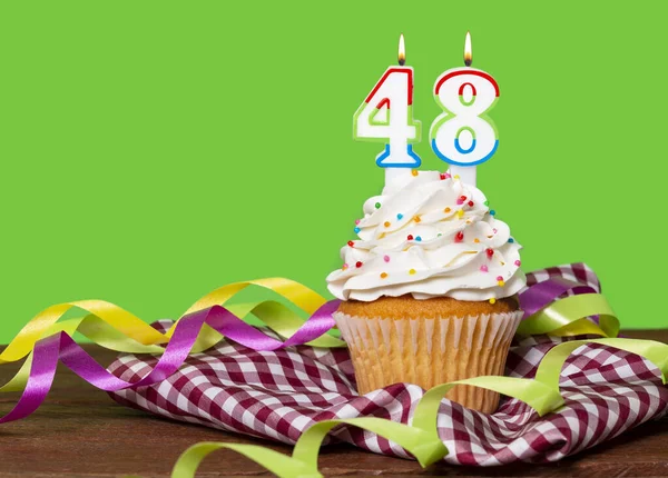 Cupcake Αριθμό Για Γενέθλια Επετειακό Εορτασμό Αριθμός — Φωτογραφία Αρχείου
