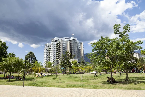 Medellín Antioquia Colômbia Agosto 2023 Construção Inteligente Das Empresas Públicas — Fotografia de Stock