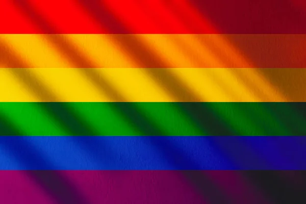 Duhová Vlajka Homosexuální Hrdosti Stíny Kopírovacím Prostorem Hnutí Homosexuální Hrdosti — Stock fotografie