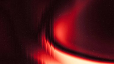 Kırmızı renk eğimli kumlu arkaplan. Siyah üzerine aydınlatılmış kristal lekeler. Gürültü dokusu etkisi.