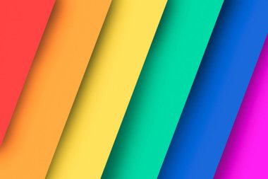 Lezbiyen, gey, biseksüel ve transseksüel bayrak renkleri. Gökkuşağı gurur bayrağı. LGBT. Metin veya logo için boş alanı olan duvar kağıdı resimlemesi.