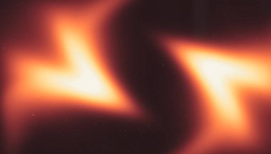 Ateş ışığı etkisi siyah zemin üzerinde. Soyut görüntü. Çizim tasarımı. Eski analog fotoğraf efekti.