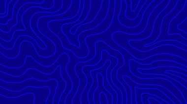 Pürüzsüz, koyu mavi dalgalı çizgileri olan soyut topografik desen. Akan hatlar, görüntü boyunca coğrafi haritalara ya da dalgalanma etkisine benzeyen organik, akışkan bir doku oluşturur.