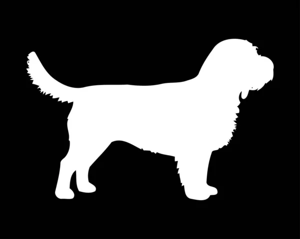 Silhouette Basset Fauve Bretagne Dog Vector — Image vectorielle