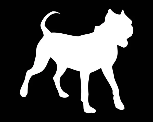 Alano Espaol Dog Vector Silhouette — Vetor de Stock