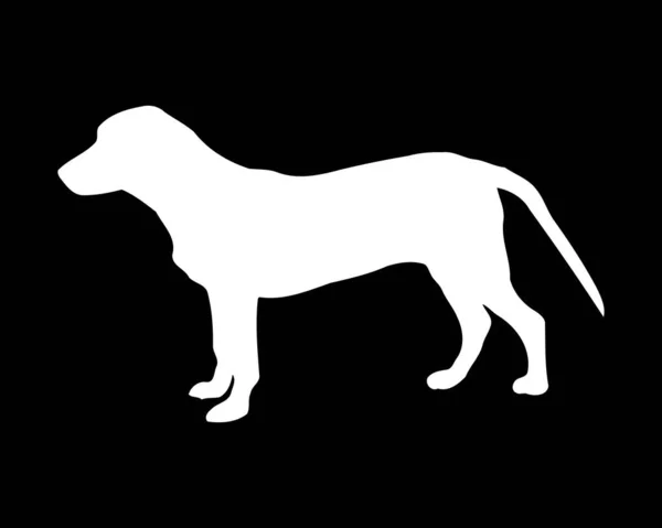 Dunker Dog Vector Silhouet — Stockvector