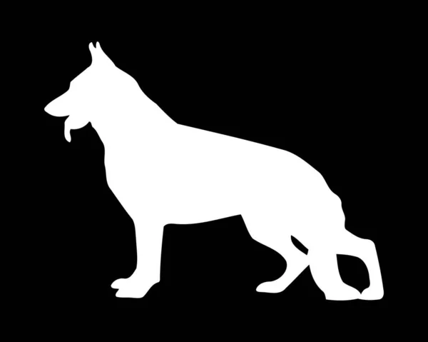 Oost Europese Herder Hond Vector Silhouet — Stockvector