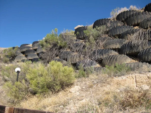 Pared Neumáticos Grandes Arizona Foto Alta Calidad —  Fotos de Stock