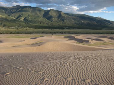 Where the Dunes meet the Mountains, Great Sand Dunes National Park in Colorado. High quality photo clipart