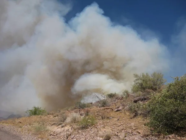 Big Smoke Cloud from a small wildfire near Apache Junction, Arizona . High quality photo