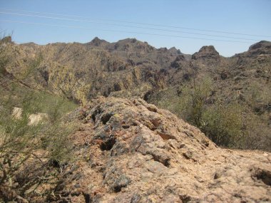 Summit of a Small Rocky Peak while Hiking in Arizona . High quality photo