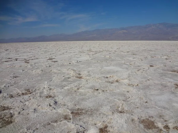 Badwater Basin Salt Flat Texture Death Valley National Park High — Stock Photo, Image