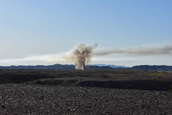 Smoke from Wildfire Near Imperial Wildlife Refuge, Yuma, Arizona. High quality photo