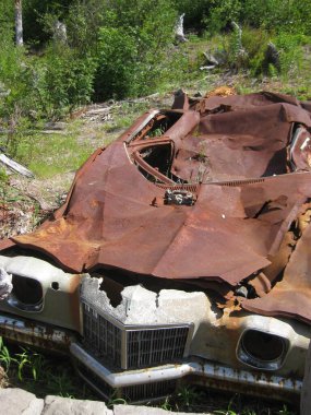 Miners Car at Mount Saint Helens National Monument, a Memorial. High quality photo
