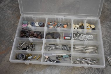 Organize Plastik Kutu ve Bölünmüş Parçalar. Yüksek kalite fotoğraf