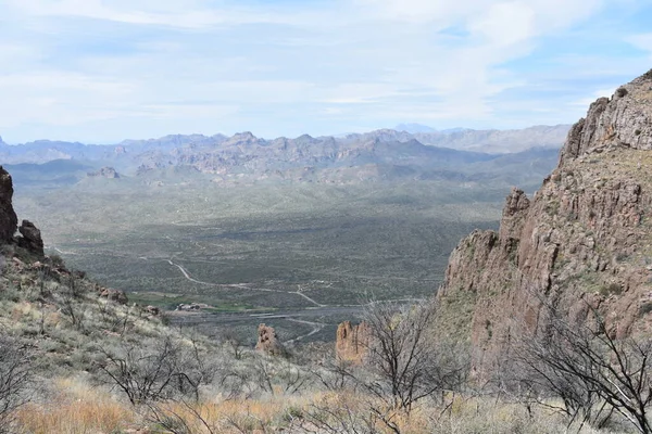 Regardant Vers Bas Route Picketpost Mountain Arizona Photo Haute Qualité — Photo
