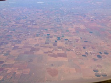 ABD 'nin orta batısındaki Farm Fields' ın görüntüsü. Yüksek kalite fotoğraf