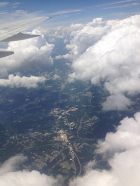 ABD 'nin orta batısındaki hava kabarcıkları uçaktan geliyor. Yüksek kalite fotoğraf
