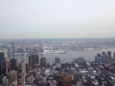 Empire State Binası 'ndan Manhattan' ın kış manzarası. Yüksek kalite fotoğraf