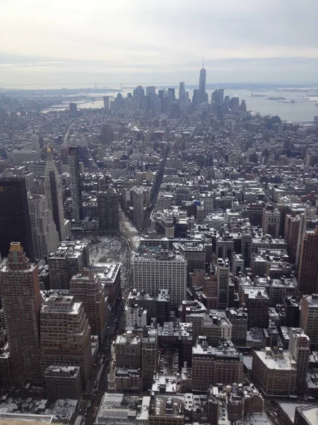 Vista Manhattan Dall Empire State Building Foto Alta Qualità — Foto Stock