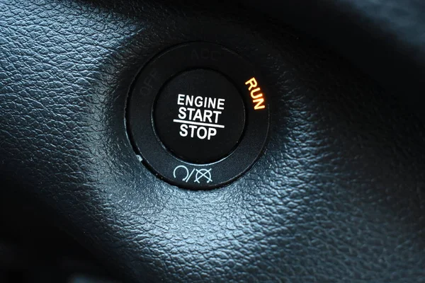Engine Start Stop Run Button Ignition New Car High Quality — Stock Photo, Image