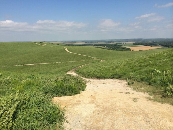 Природные тропы Конца-Прери возле Манхэттена, Канзас. Высокое качество фото