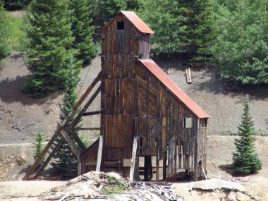 Colorado 'daki Yanki Kız Mayın Manzarası Madencilik Tarihi. Kızıl Dağ Madencilik Bölgesi. Yüksek kalite fotoğraf