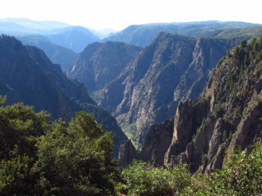 Colorado 'daki Gunnison Ulusal Parkı' nın Kara Kanyonu 'ndaki manzara. Yüksek kalite fotoğraf