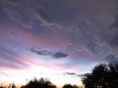 Amazing Summer Sunset after Dust Storm in Arizona . High quality photo clipart