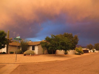 Arizona 'daki Muhteşem Yaz Haboob Toz Fırtınası. Yüksek kalite fotoğraf