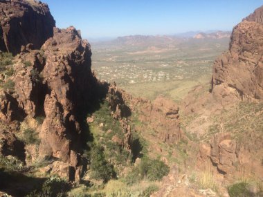 Kayıp Hollandalı Eyalet Parkı 'nda yürüyüş, Doğu Vadisi manzarası. Yüksek kalite fotoğraf
