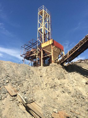 Terk Edilmiş Görev Mayını, Joshua Tree Ulusal Parkı 'nda Madencilik Tarihi. Yüksek kalite fotoğraf