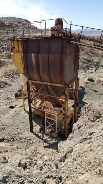 Terk Edilmiş Görev Mayını, Joshua Tree Ulusal Parkı 'nda Madencilik Tarihi. Yüksek kalite fotoğraf