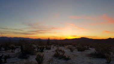 Sunset in Anza Borrego Desert State Park. Beautiful Sky in Southwestern USA . High quality photo clipart