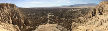 Fonts Point 'te Panoramic View, Anza Borrego Desert State Park, Kaliforniya. Yüksek kalite fotoğraf