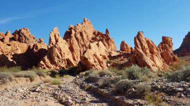 Jagged Red Rock Formations at Valley of Fire State Park, Nevada. High quality photo clipart