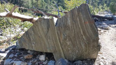 Metamorfik Kaya Kayası, Cucamonga Vahşi Doğası Jeolojisi, Güney Kaliforniya. Yüksek kalite fotoğraf